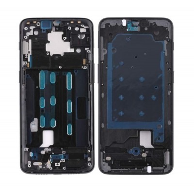Original LCD Frame Middle Chassis for OnePlus 6T  - Black - Image 1