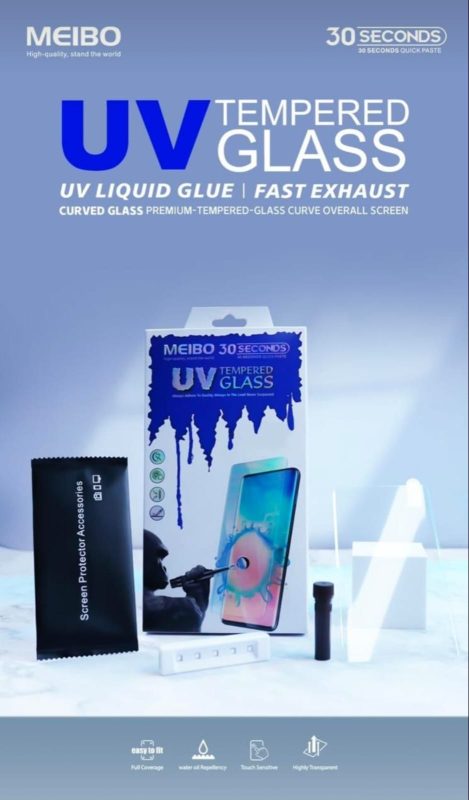 mobile-tripod-stands Meibo uv glass screen protector for oneplus 12 / 12r - full adhesive, uv light installation, 9h hardness - Image 1